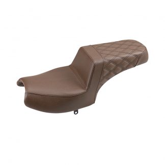 Saddlemen I20-06-173BR Indian Challenger Passenger/Rear Lattice Stitch Brown Step-Up Seat