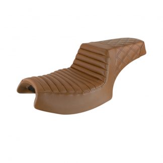 Saddlemen I20-06-176BR Indian Challenger Front Tuck-n'-Roll/Rear Lattice Stitch Brown Step-Up Seat