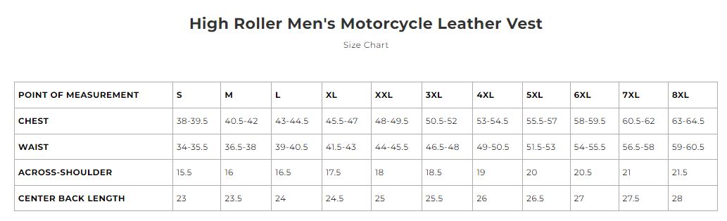 First Manufacturing High Roller Men's Motorcycle Leather Vest - Image 6