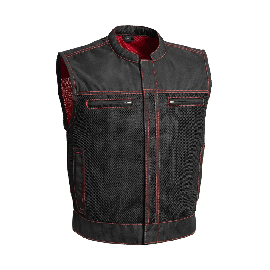 First Manufacturing Lowrider Moto Mesh Men's Motorcycle Vests - Image 18