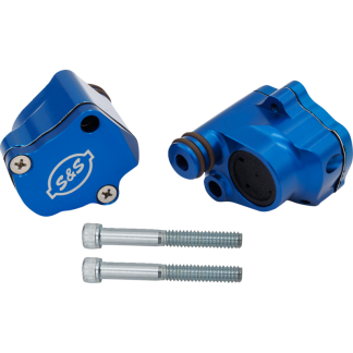 S&S Cycle 900-1186 Breather Head Kit Billet Anodized Blue M8 2017-Present