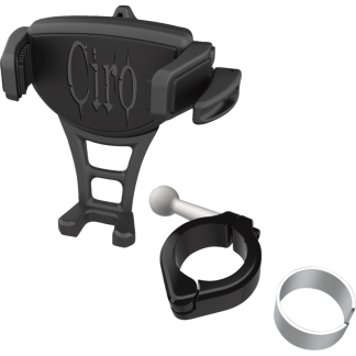 CIRO LLC 50355 Constrictor Phone Holder - Black - Black 1-1/8" | 1-1/4" Handlebar Mount