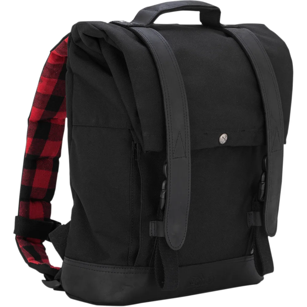 Burly Brand B15-1020B Roll Top Backpack - Black - Image 2